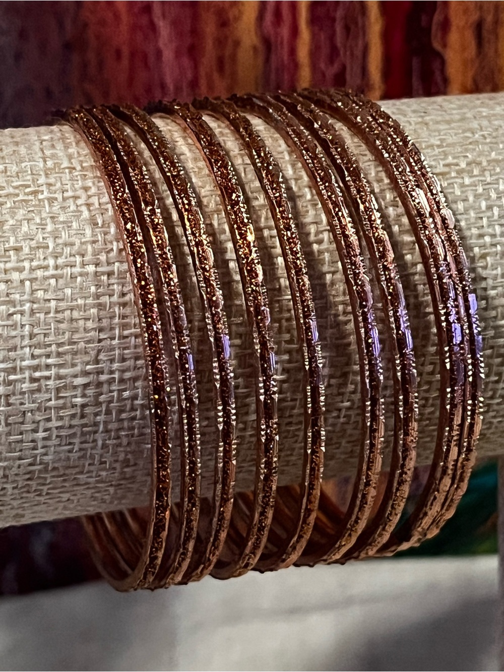 9 Rose Gold Stackable Bangles - Women Jewelry Bracelets